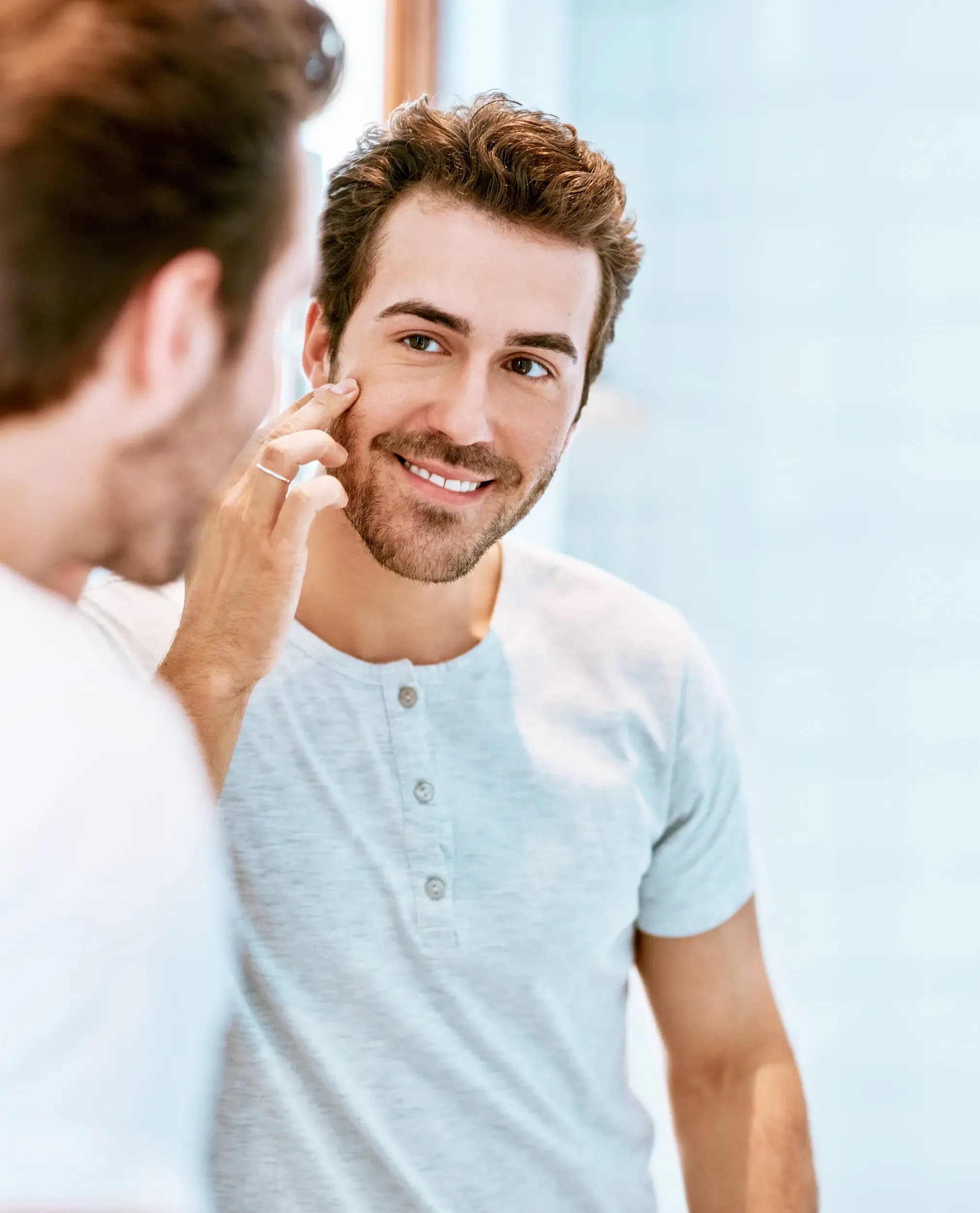 Patient noticing morning jaw soreness at Heritage Wellness & Med Spa Crescent Springs