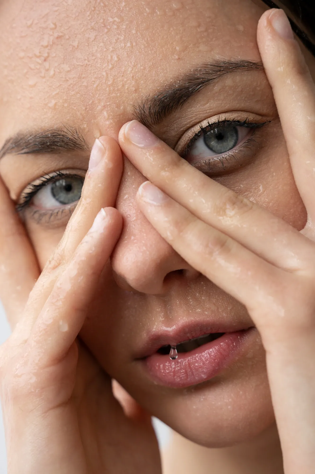 Patient consulting with skincare professional about oily skin concerns