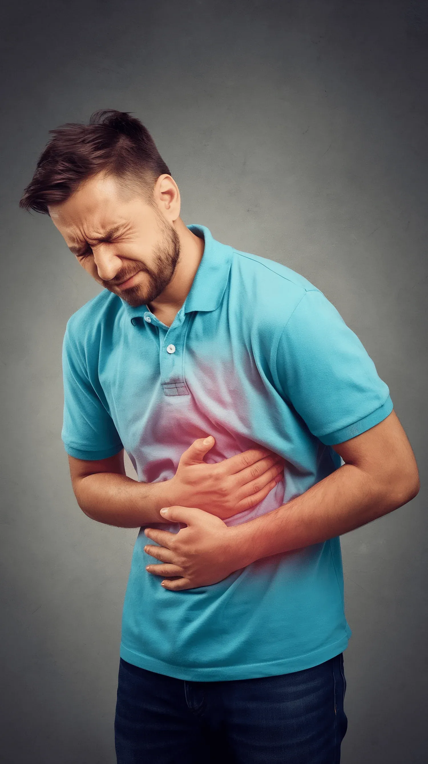 Person concerned about digestive symptoms at Arise Integrative Wellness Port Charlotte