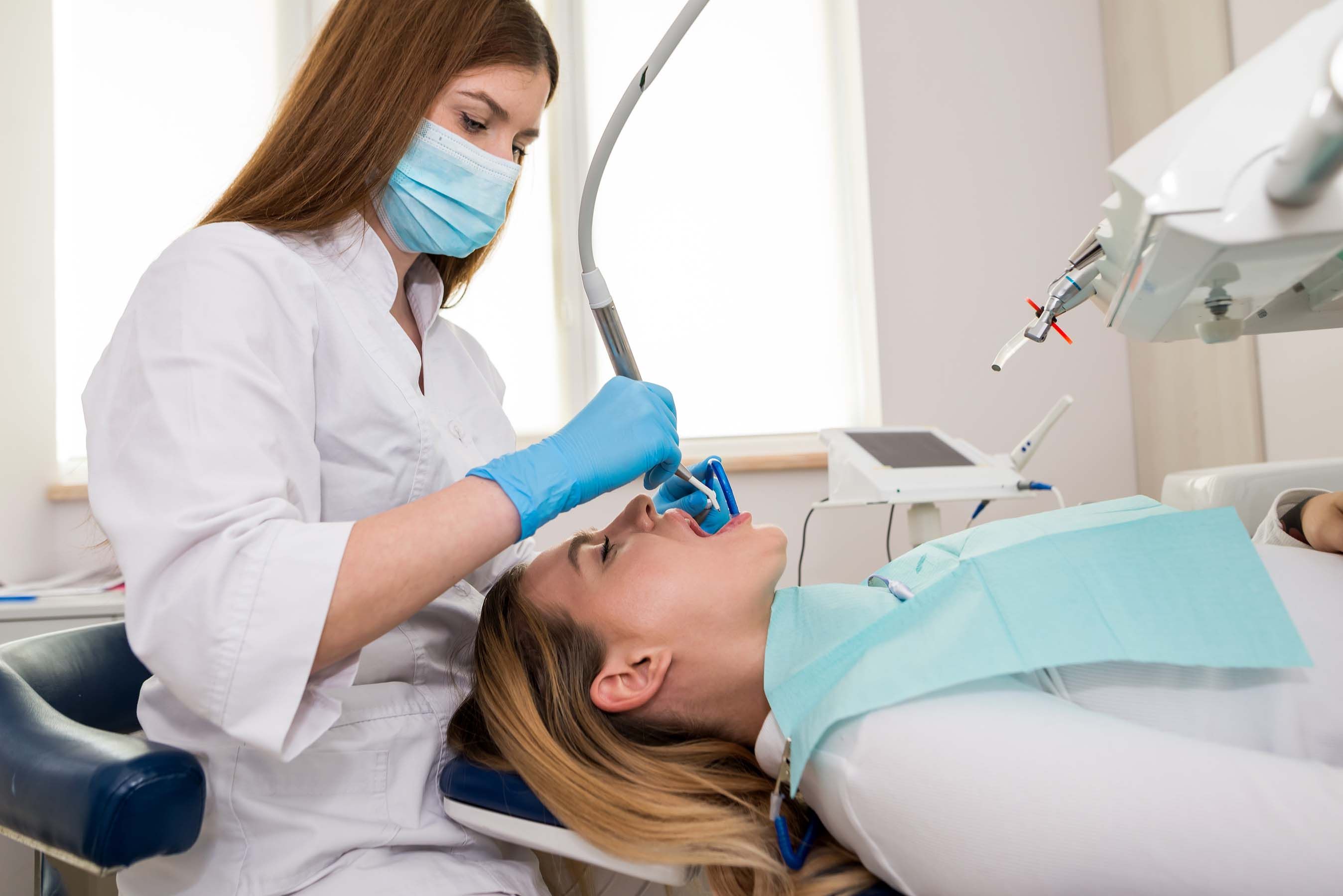 Patient receiving gentle periodontal therapy at Cook Family Dentistry