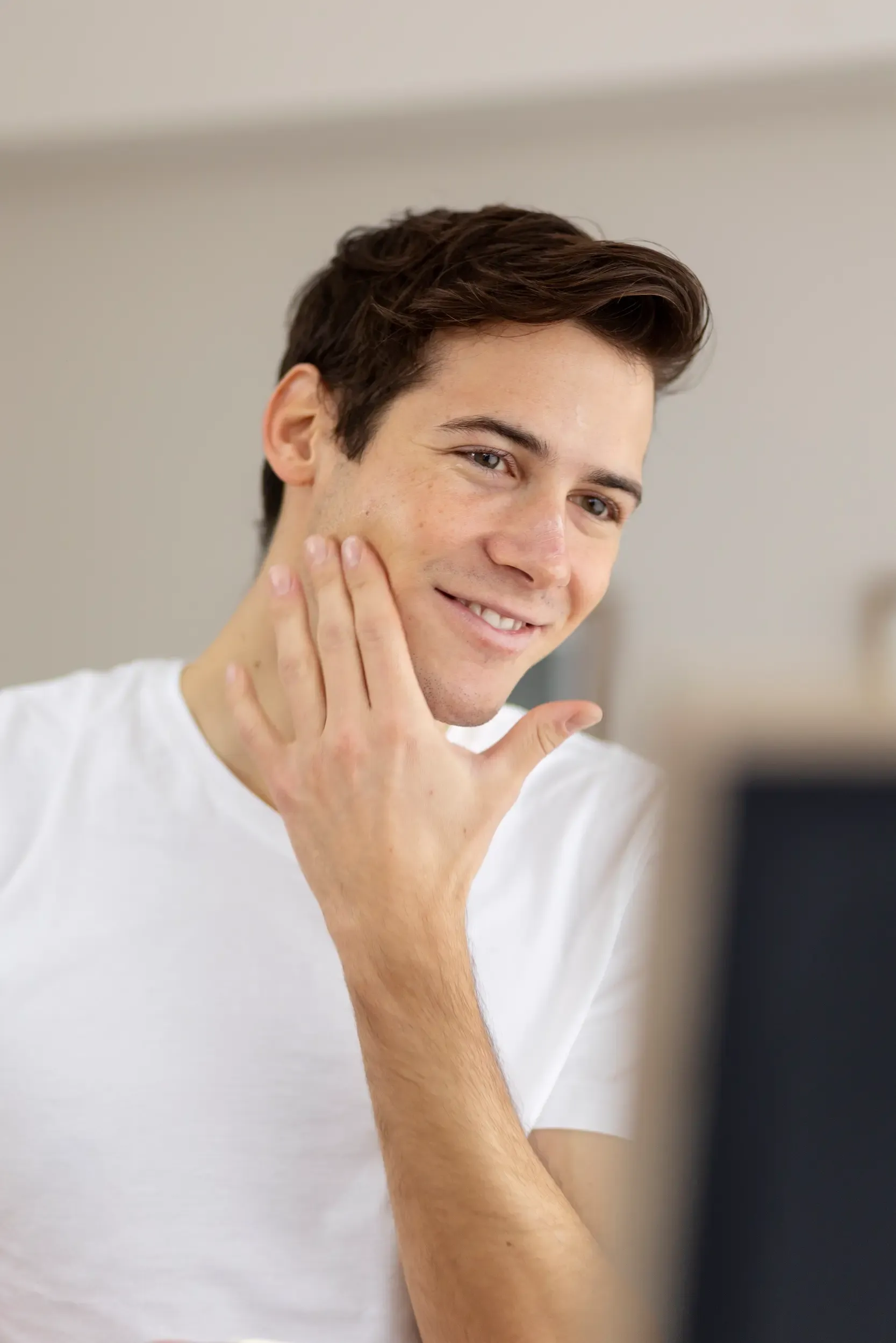 Close-up of refined jawline contour at Heritage Wellness & Med Spa Crescent Springs
