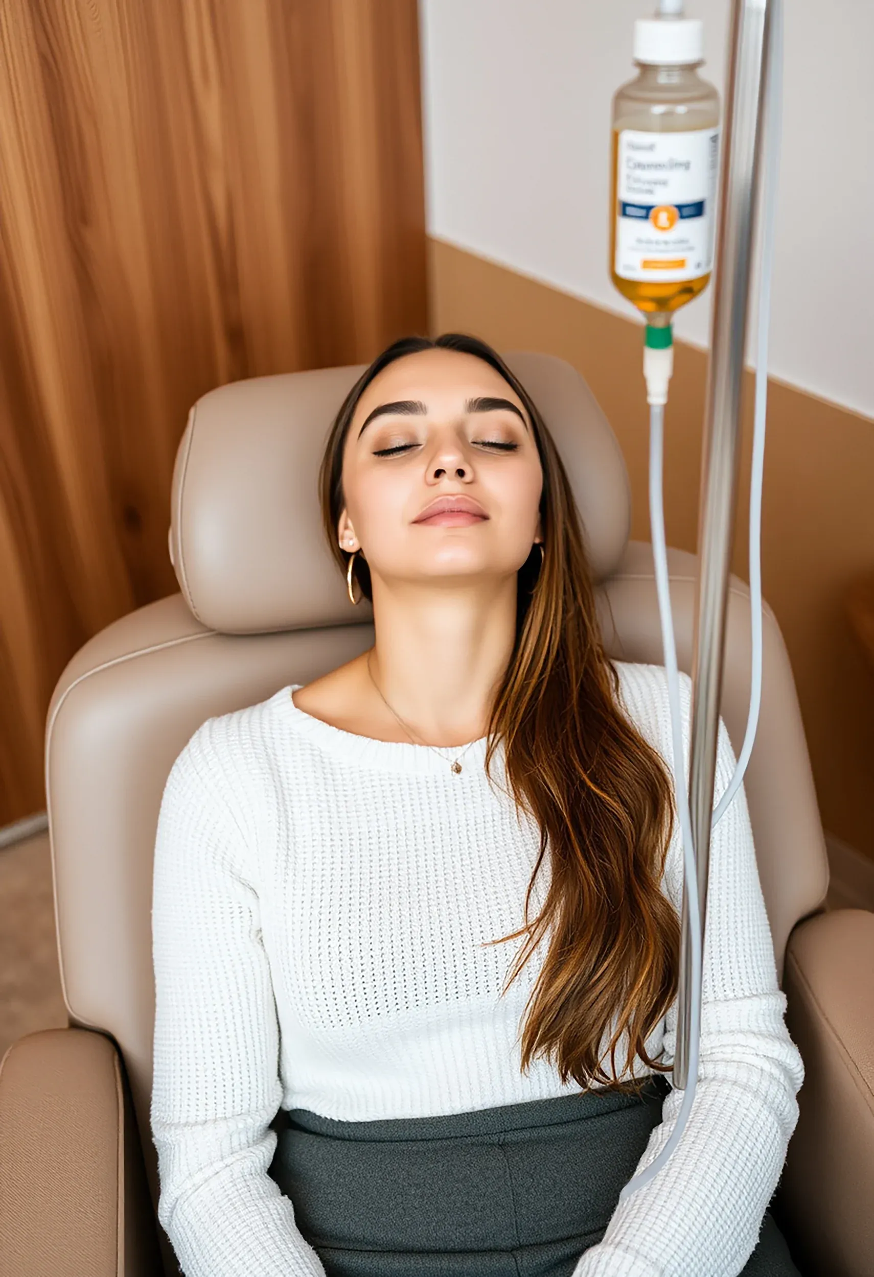 Confident patient portrait after IV therapy at Eternal Wellness Traverse City