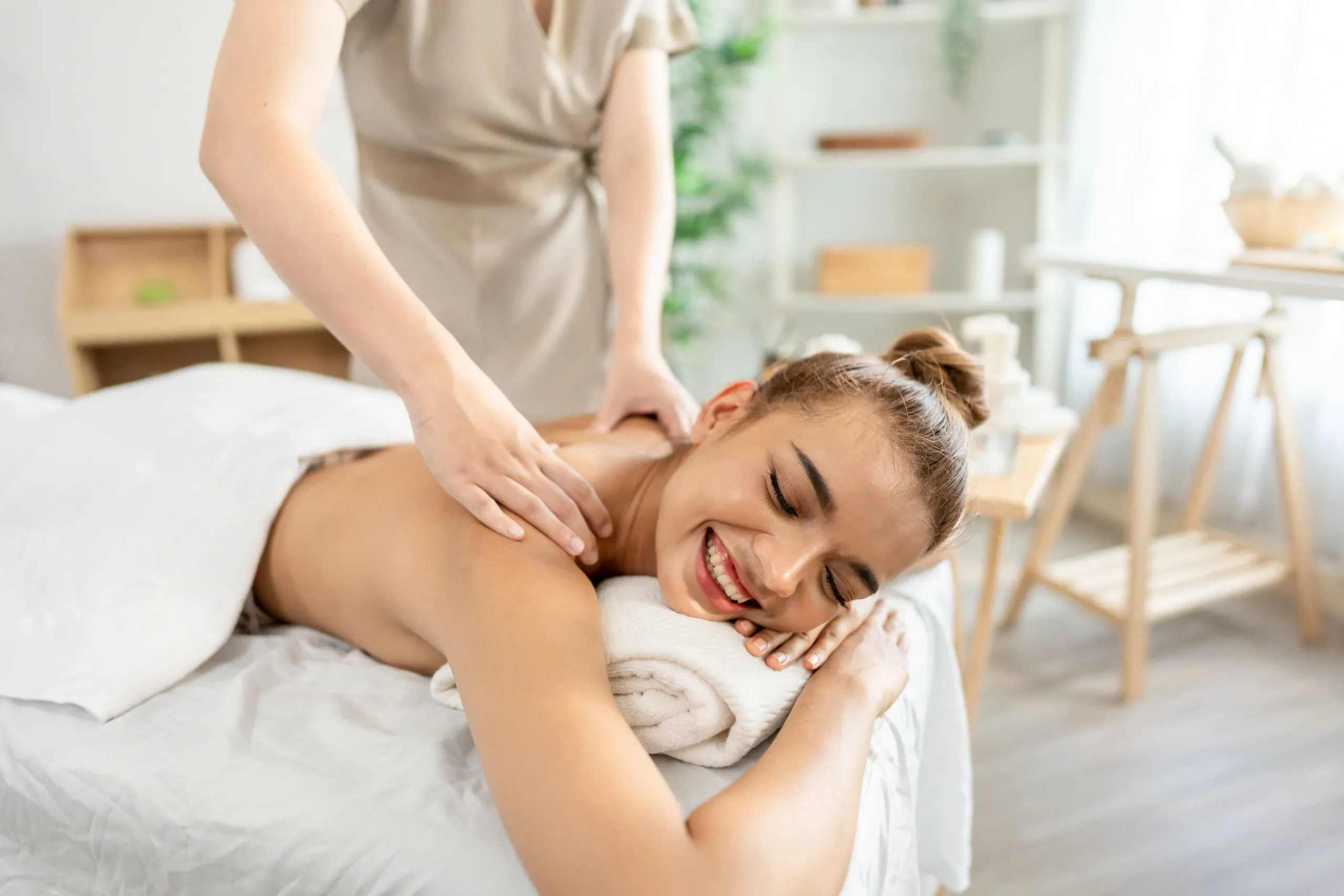 Muscle tension relief through massage therapy at Precision Chiropractic Rockford