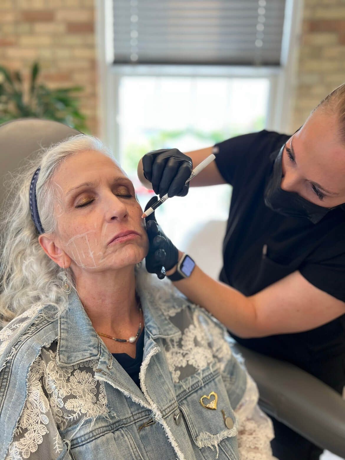 Patient consultation for Sculptra at Eternal Wellness Medical Spa Traverse City