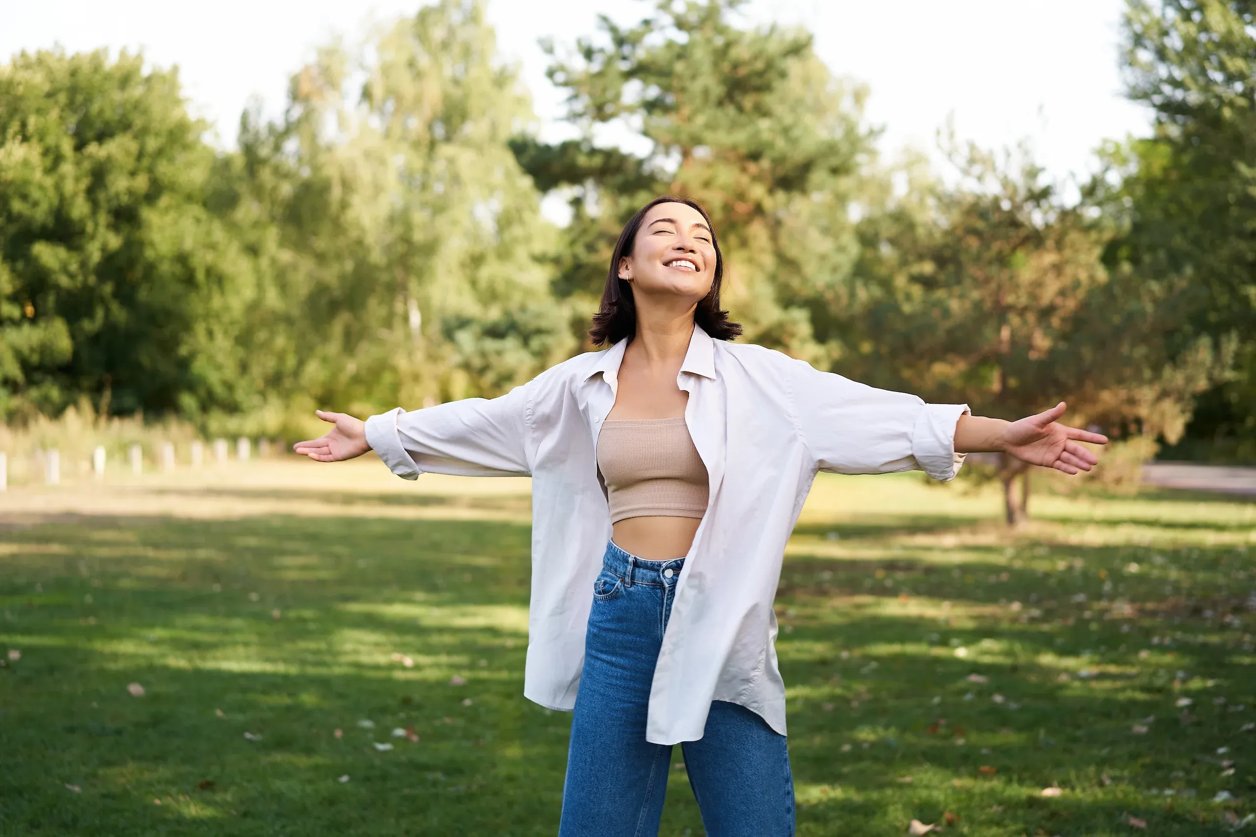 Confident patient portrait after Exion treatments at Mint Aesthetics Indianapolis