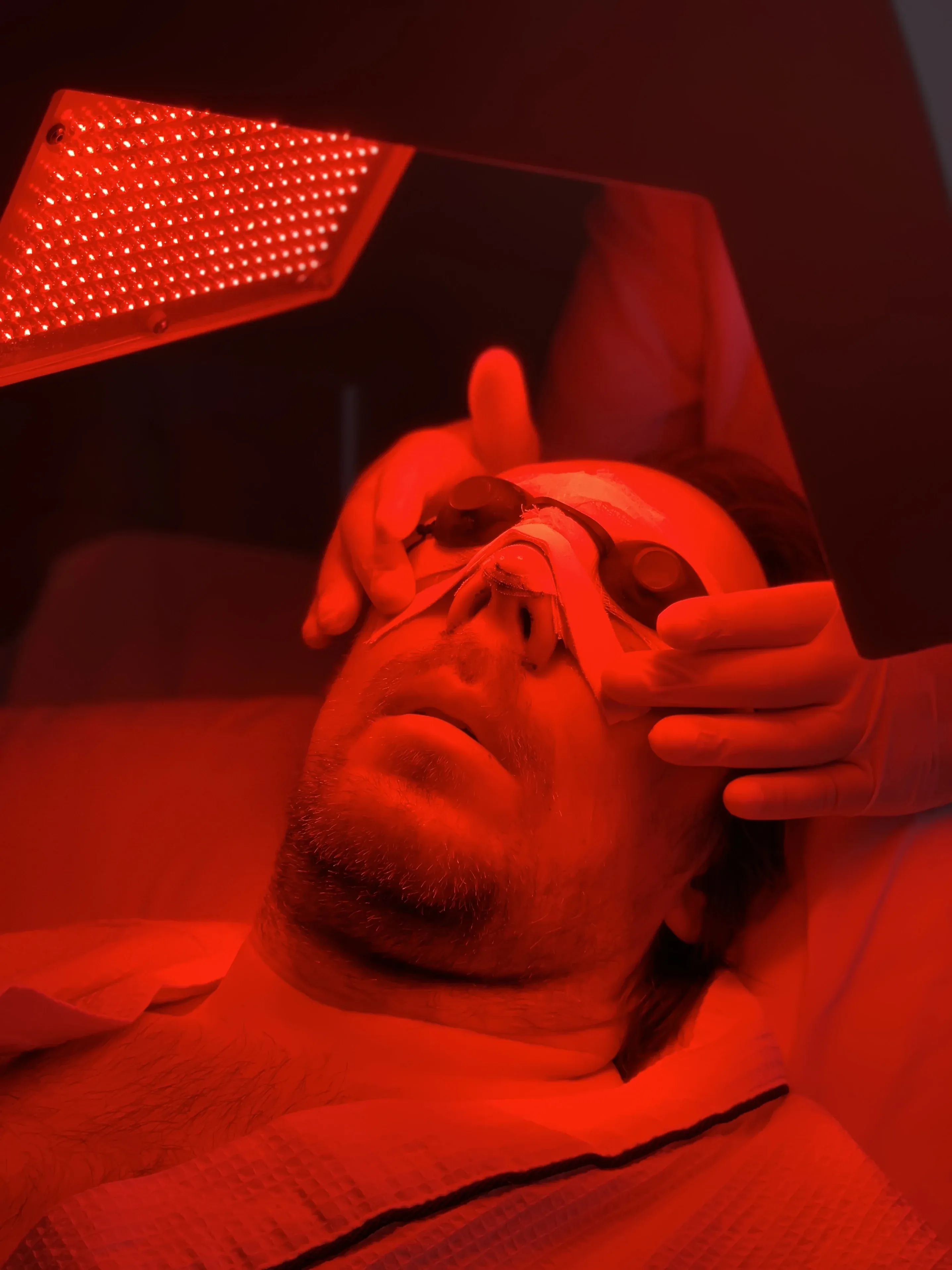 Patient consultation for Red Light Therapy at Eternal Wellness Medical Spa Traverse City