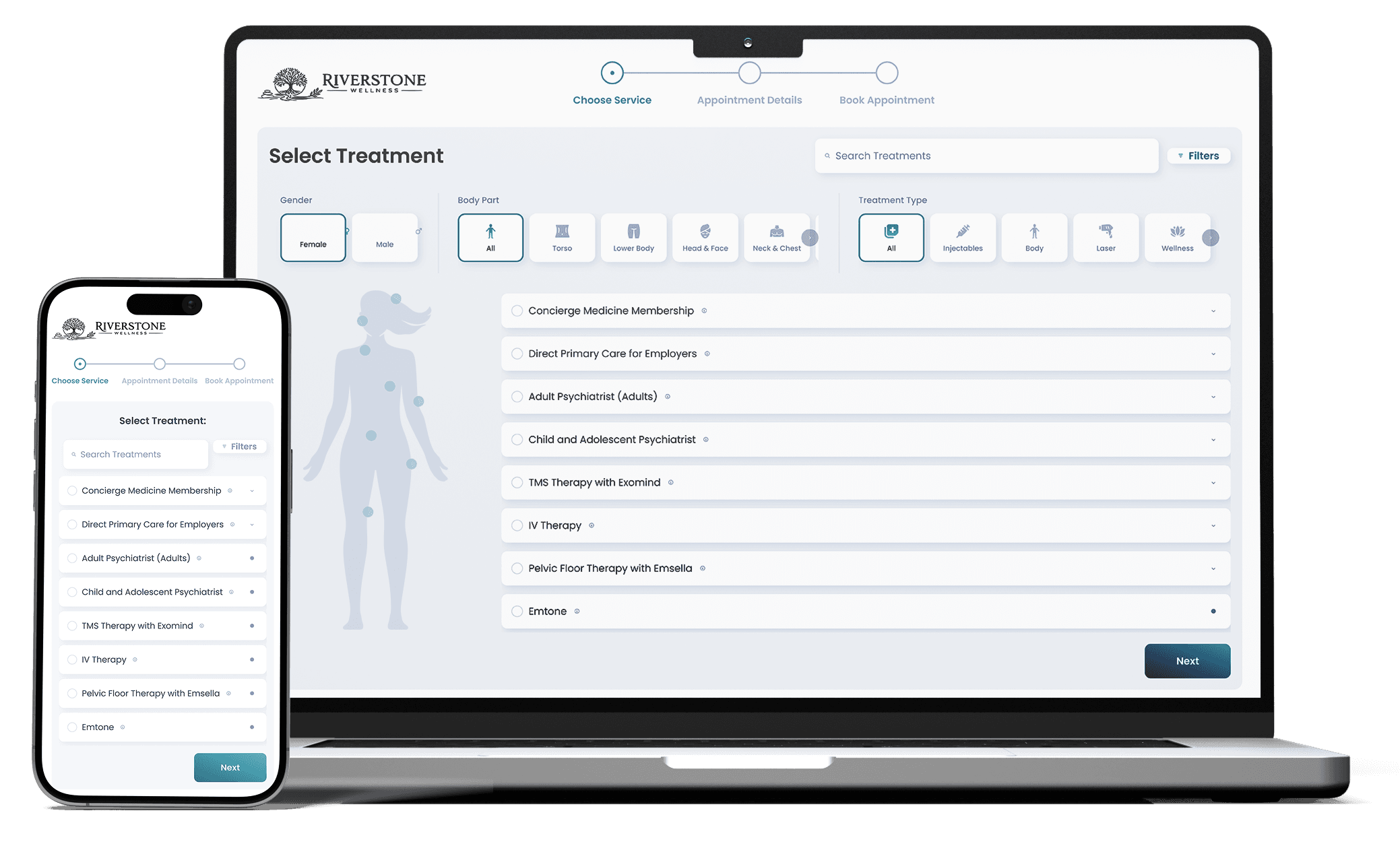 Patient calling Riverstone Wellness in Easley SC to schedule care