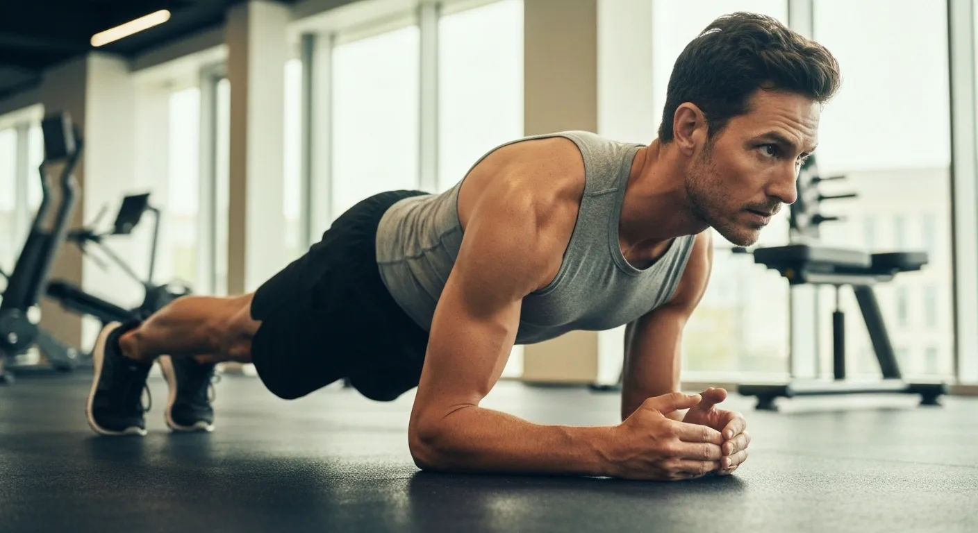 Person addressing core weakness at Precision Chiropractic Rockford