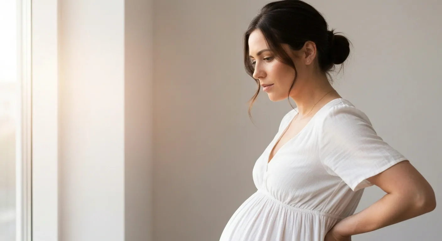 Mother addressing post-pregnancy body changes at Heritage Wellness & Med Spa Crescent Springs