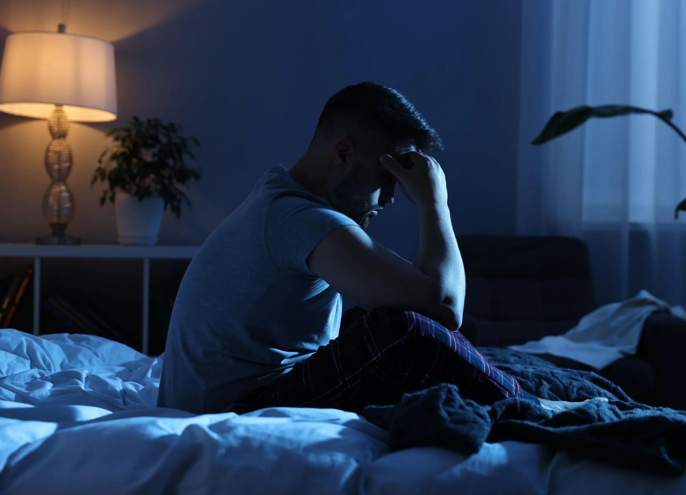 Brain wave activity visualization showing dysregulated sleep-wake cycle patterns