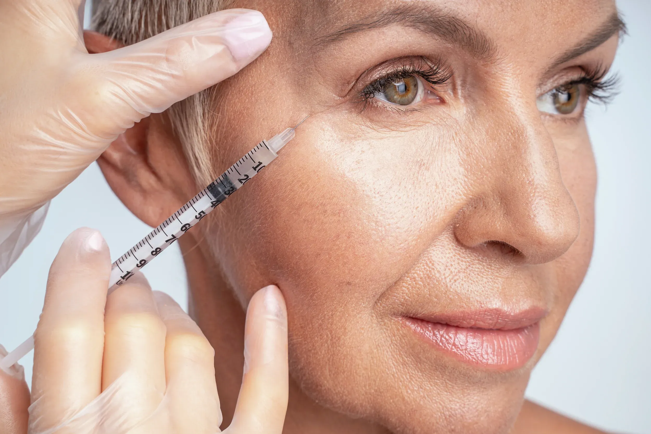 Patient receiving Xeomin neurotoxin injection at Mint Aesthetics & Skin in Indianapolis, IN