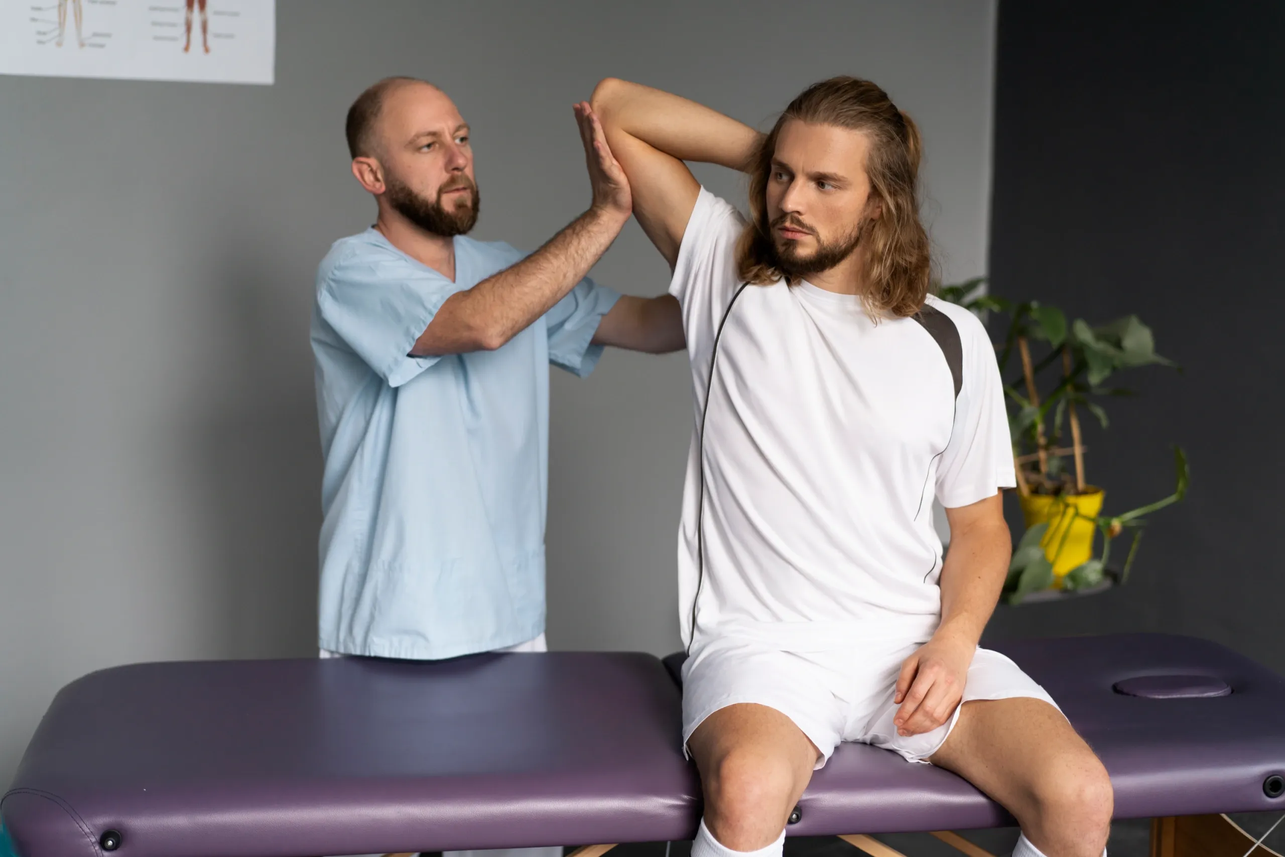 Athlete receiving sports chiropractic treatment at Bensa Chiropractic and Wellness in Bradenton FL