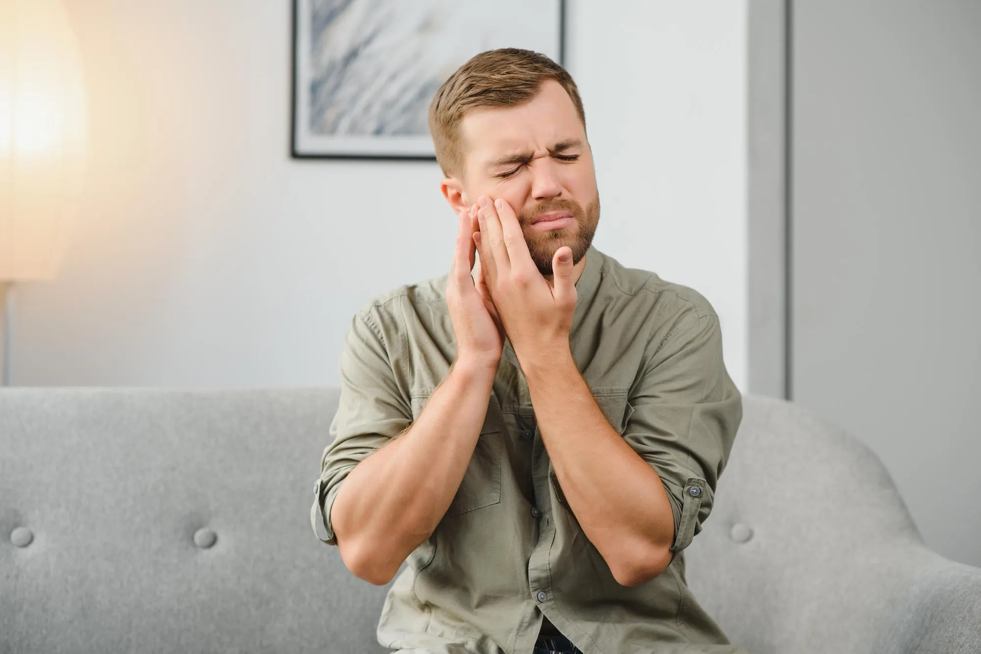 Close-up dental exam identifying the cause of a patient's toothache in Lake Mary FL