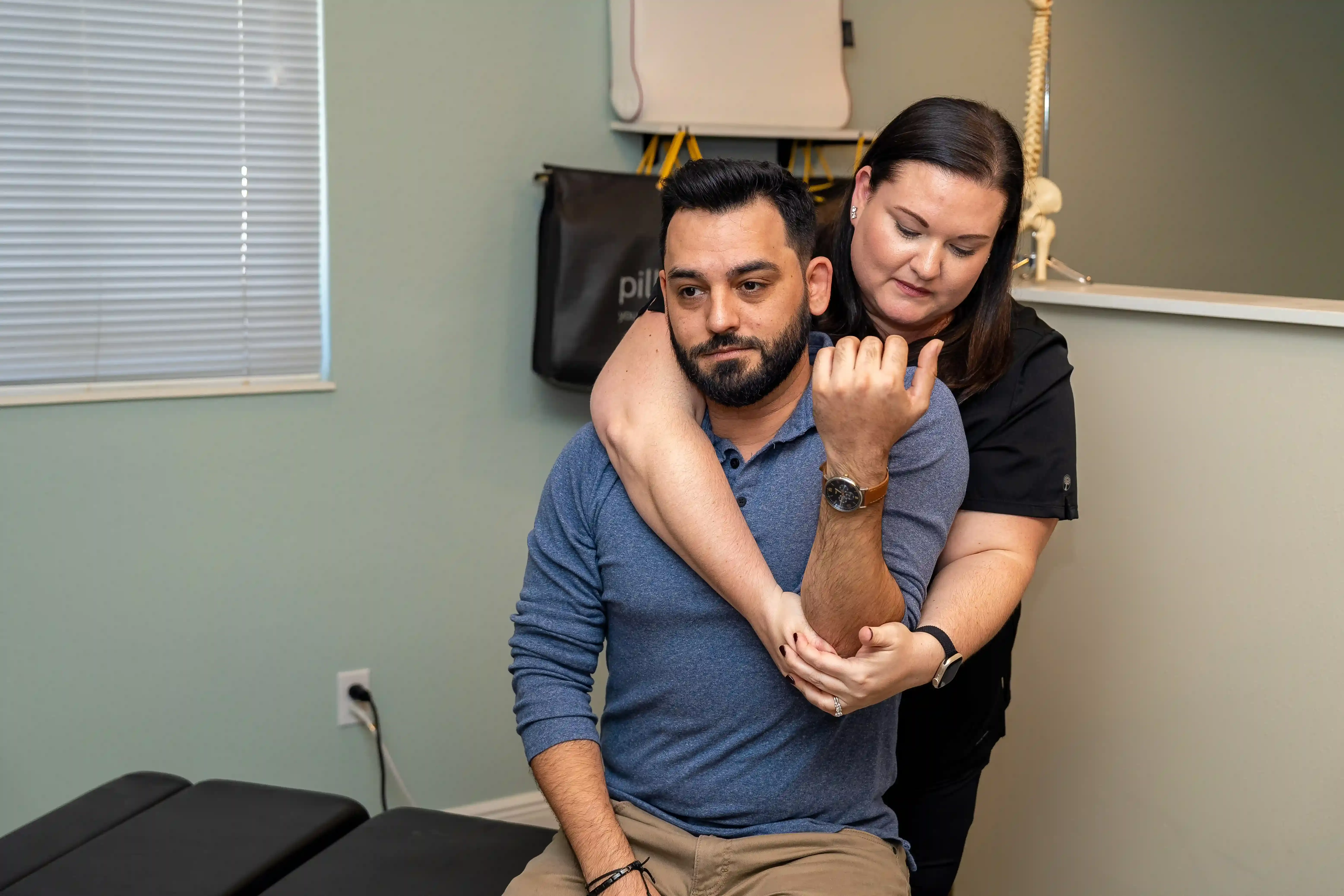 Abstract soft gradient background representing neurological wellness and spinal health