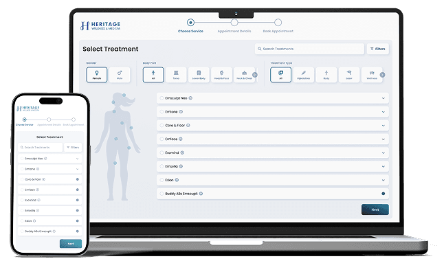 Virtual consultation at Heritage Wellness & Med Spa, Crescent Springs KY