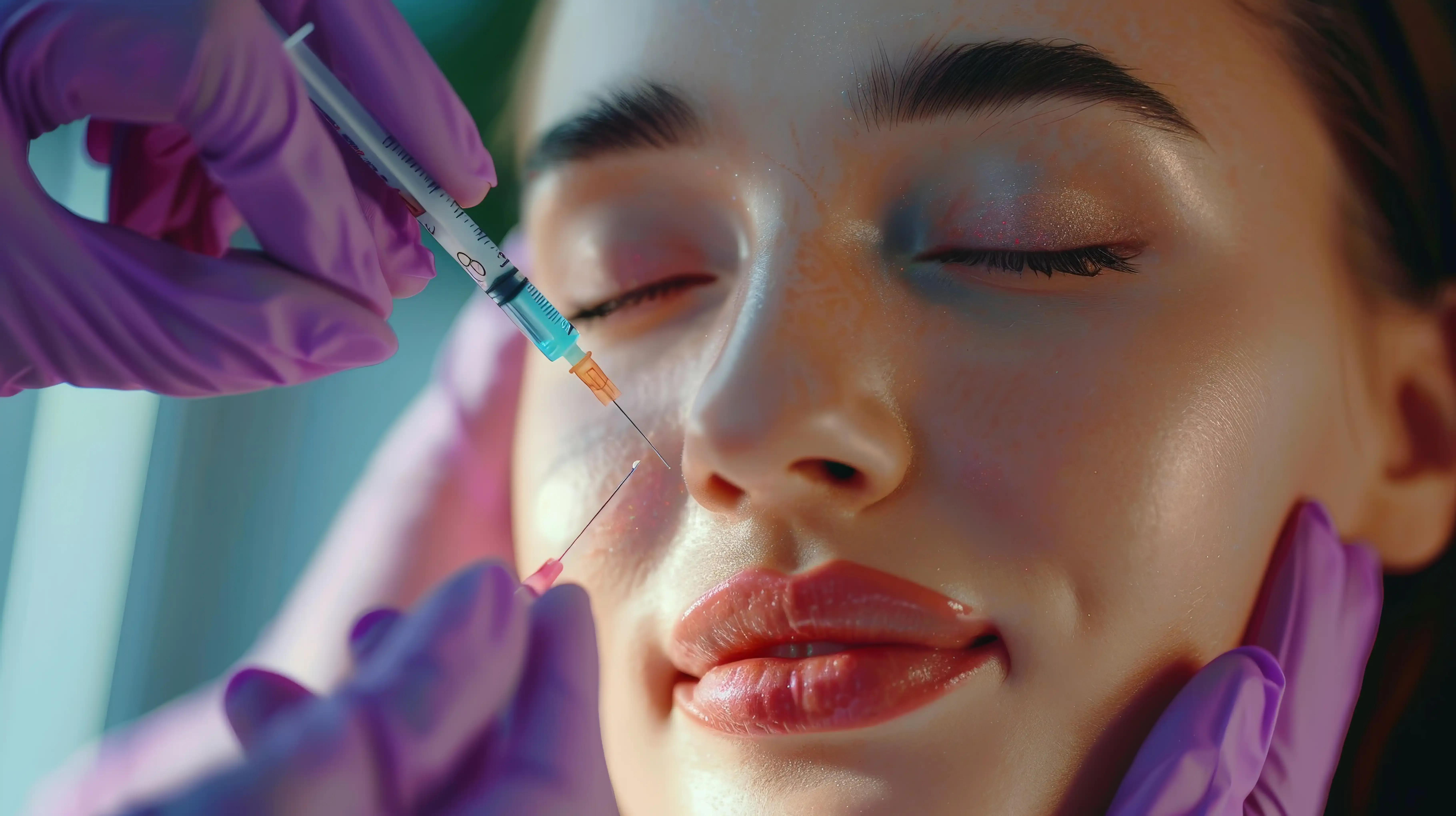 Abstract background representing dermal filler treatment areas at RegalMed Clinic