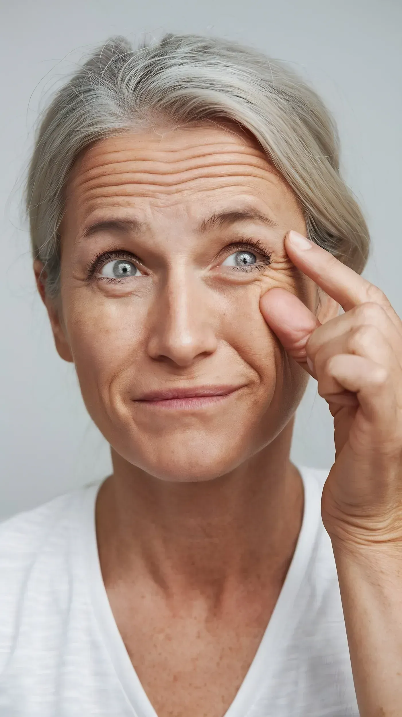 Person considering wrinkle treatment consulting a provider at Resurgent Health Fargo