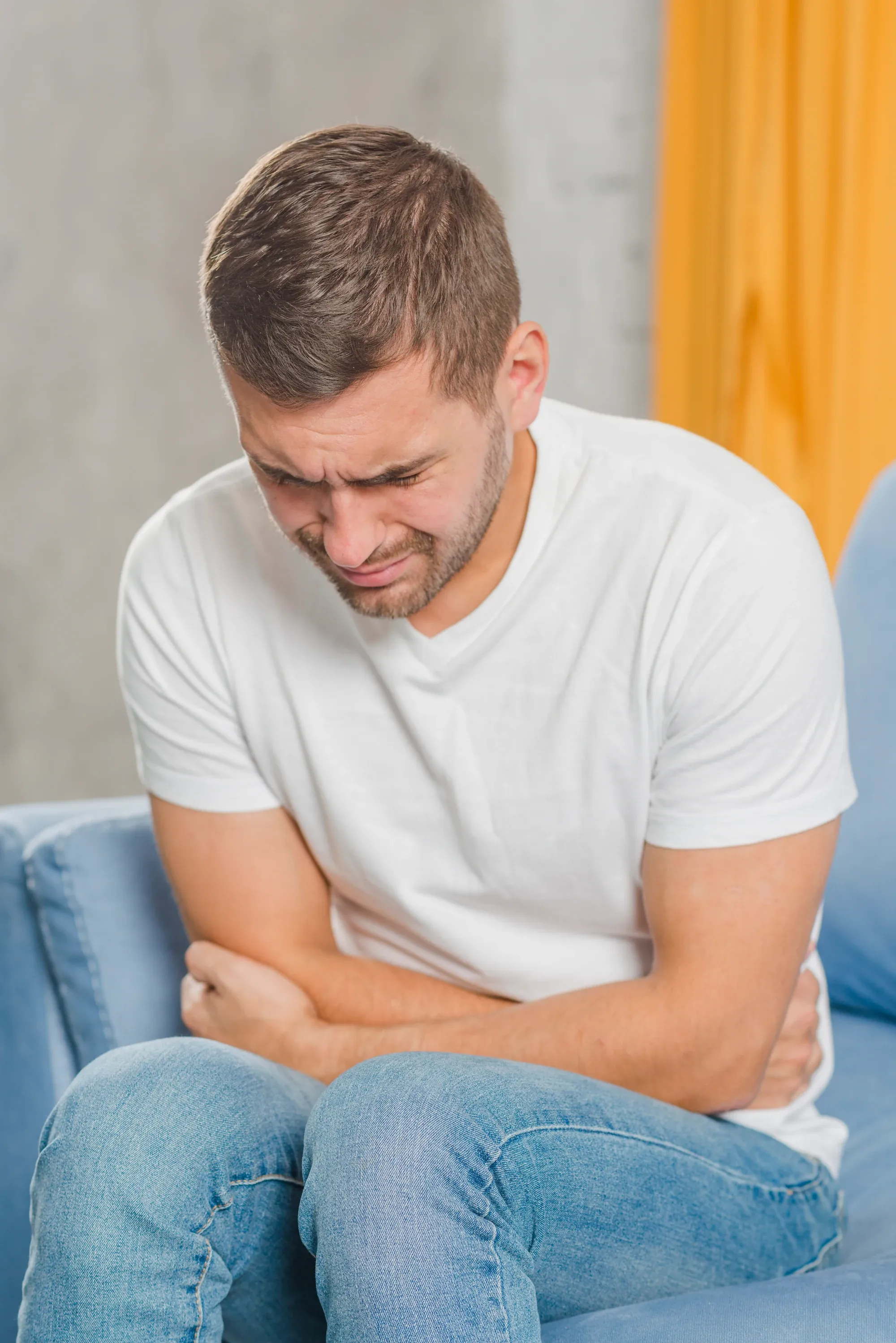 Patient considering digestive wellness at Hartley Health and Wellness Canton